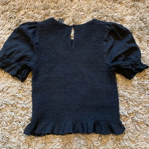 Forever 21 Black Textured Top - Picture 2 of 5